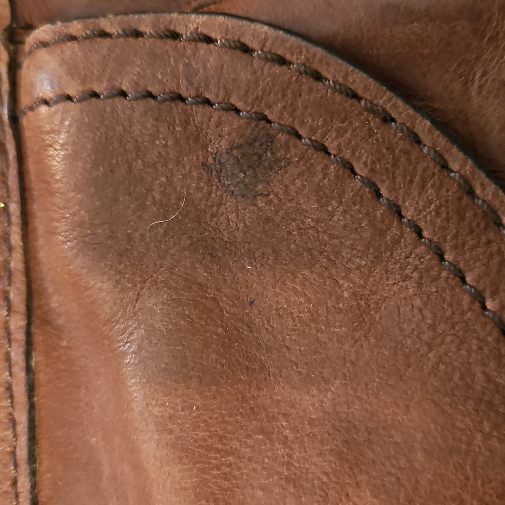 Fossil Brown Leather Bag with Gold Accents - Picture 8 of 10